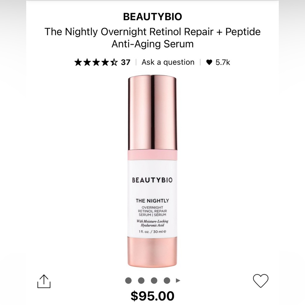 BeautyBio NEW Retinol Repair Serum RT$95